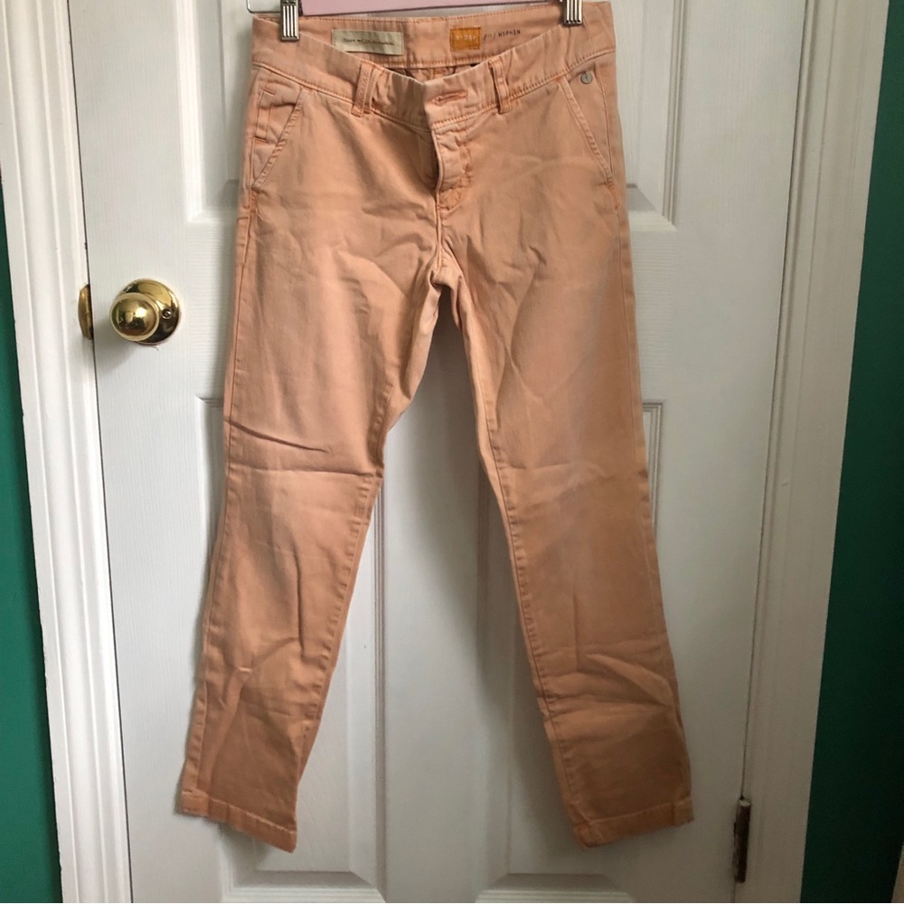 Anthropologie Pilcro  peach straight ankle jeans size 0  No. 24 Hyphen